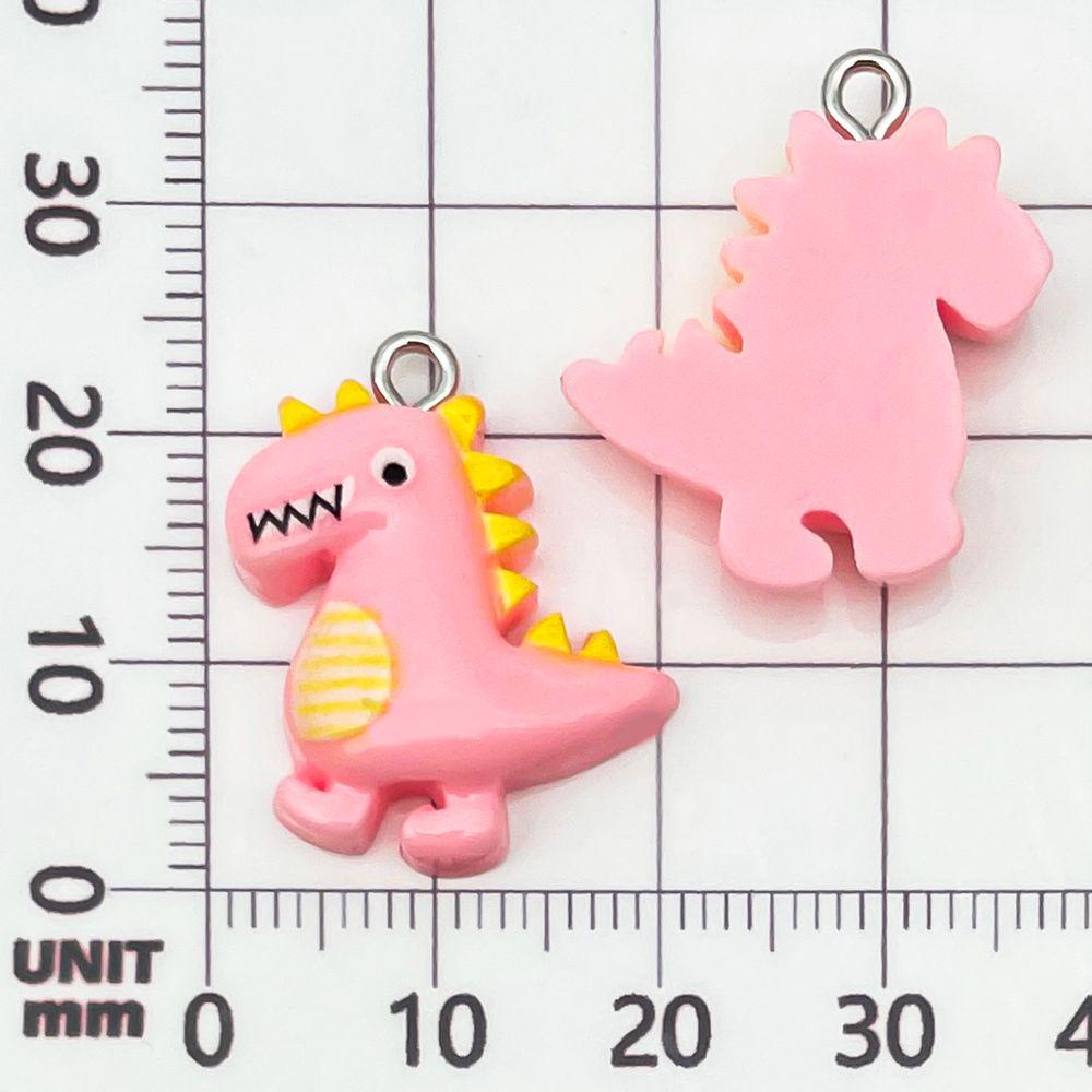 12 Mixed Colorful Resin Dinosaur Pendants for DIY Jewelry