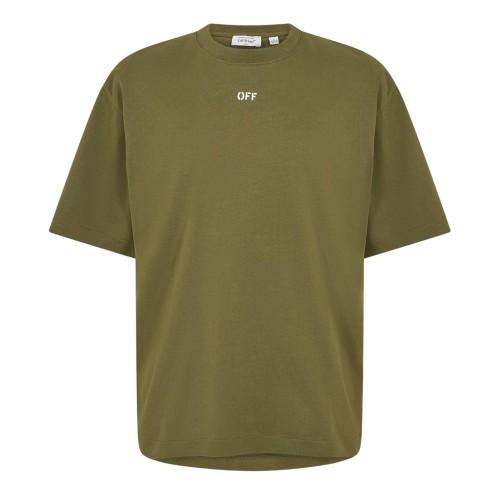 Off White Mens Small Logo Oversized T-Shirt
