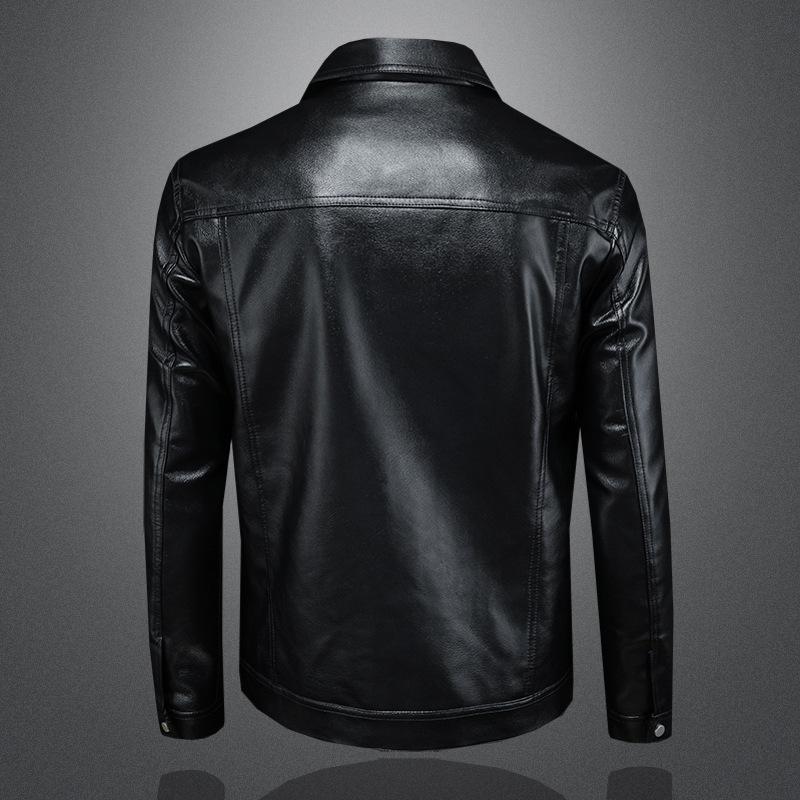 Men's Leather Jacket 2025 Autumn and Winter New Trend Fashion Locomotive Men's Slim Leather Jacket 58983