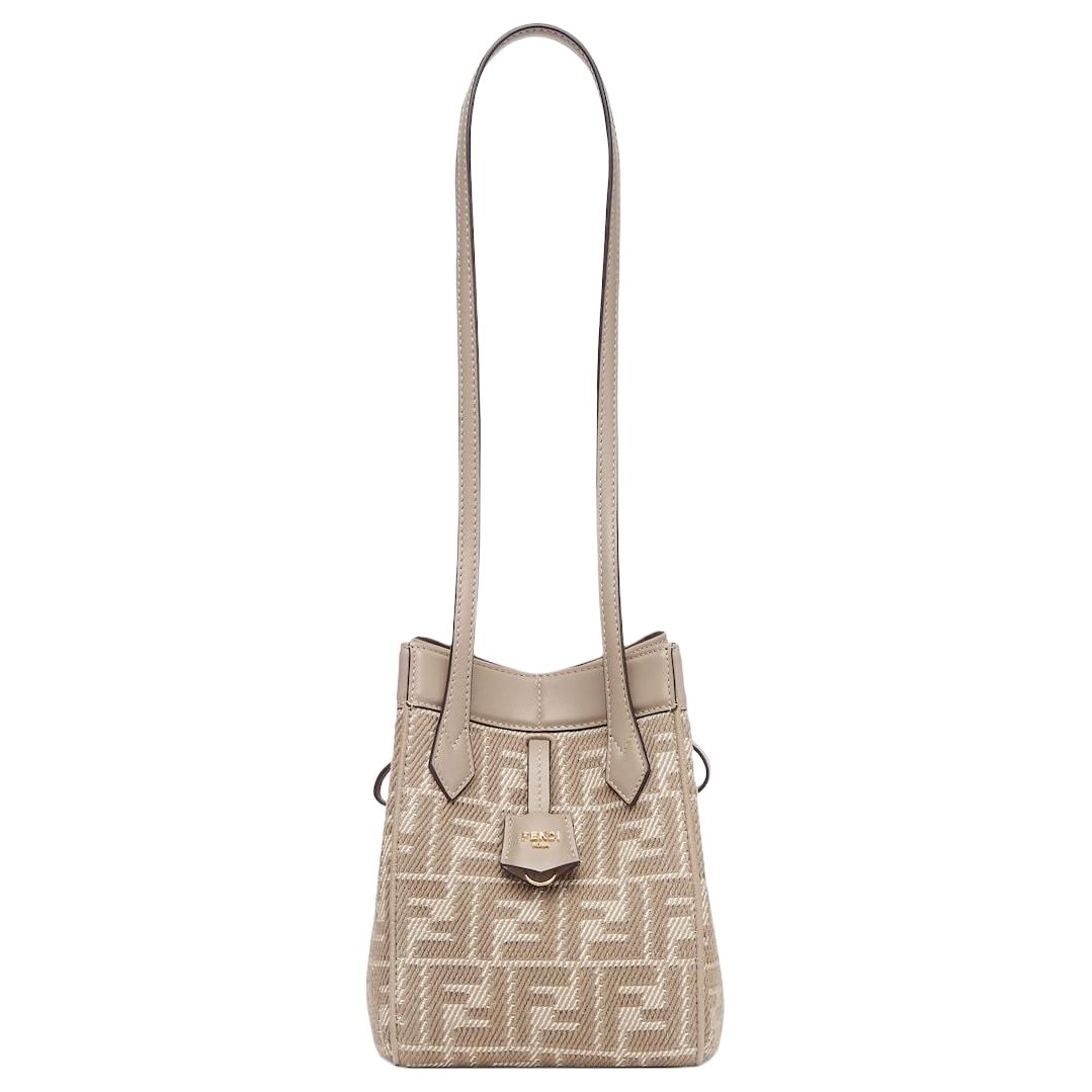 

Fendi Origami Hidden Magnetic Buckle Keychain Pendant Denim Bucket Bag Shoulder Bag Mini Women bags Dove-Gray 8BS083AUPXF1SNP Basic Set (Bag+Dust Bag)