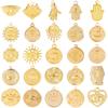 5pcs Gold Color Vintage Evil Eye Charms Stainless Steel Pendants For Jewelry Making Supplies Handmade Breloque Acier Inoxydable