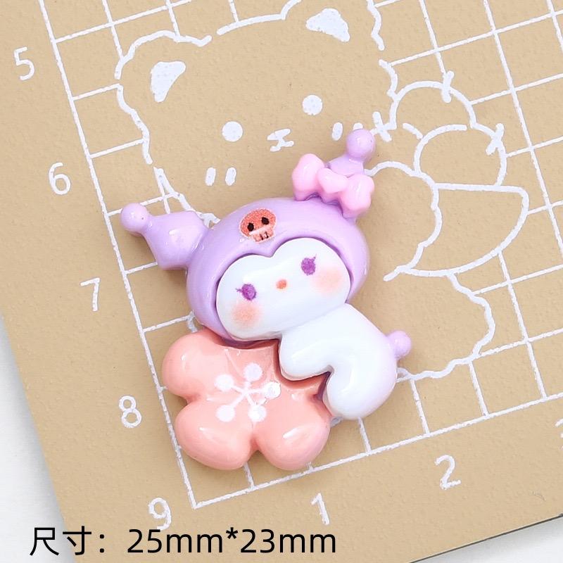 10 Pcs New Mini Floret Cartoon Animal Kitten, Rabbit Series Resin Scrapbook Diy Jewelry Children Gift Hairpin Accessories A13