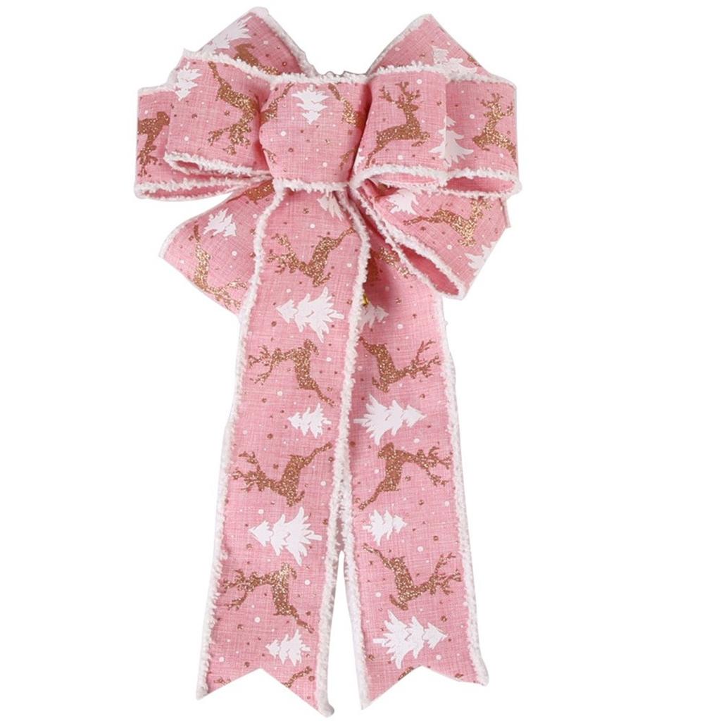 Große Schleifen Weihnachts-Schleife Dekorationen 2025 Weihnachtsbaum Hängeanhänger Ornamente Für Zuhause Garten Stuhl Feiertagsdeko 41x24cm