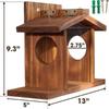 Wooden Squirrel & Bird Feeder: Outdoor Decorative Garden Ornament