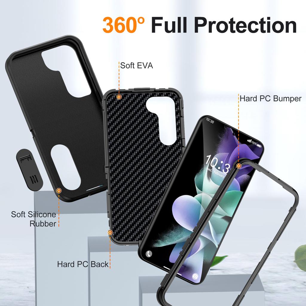 Defend three-proof Samsung S25Ultra mobile phone case s24ultra suitable for A56 bracket anti-drop protective case