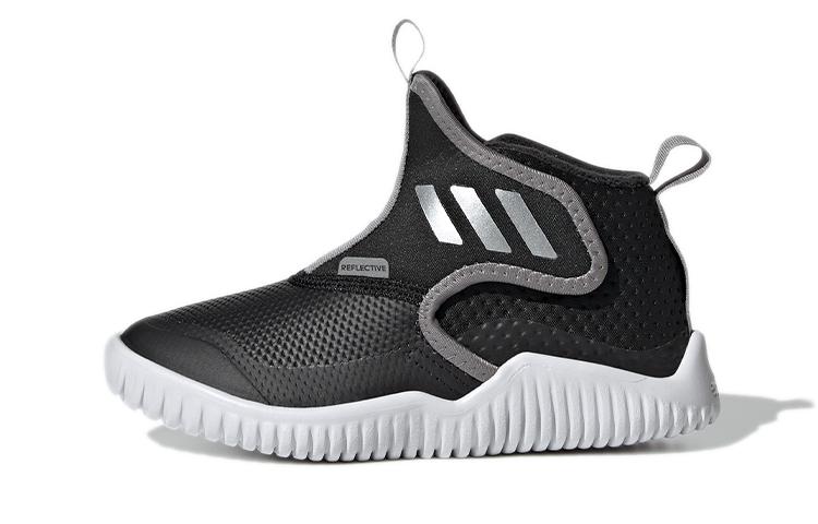 Adidas Rapidazen C Rapidazen Mid C Fabric Comfortable Abrasion Resistant Mid top Kids Running Shoes Black FZ5043 31.5