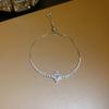 French Zircon Flower Pendant Bracelet With Diamond Setting For Womens Fashion Accessory