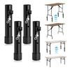 Set med 4 Bordbensförlängare, Justerbar Höjd, 9,2-13,3 cm, 2-nivås Höjd, Tyst, Flexibel, Möbelben, Halkfri, med Benkåpor, för Fällbar Ta
