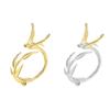Swallow Asymmetrical Rings Opening Rings Adjustable Finger Rings Alloy Texture Suitable for Fashion Women and Girls