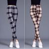 Karierte Leggings für Damen, sexy Hosen, Push-Up-Leggings, modische Fitness-Leggins, Übergröße, Hose mit hoher Taille