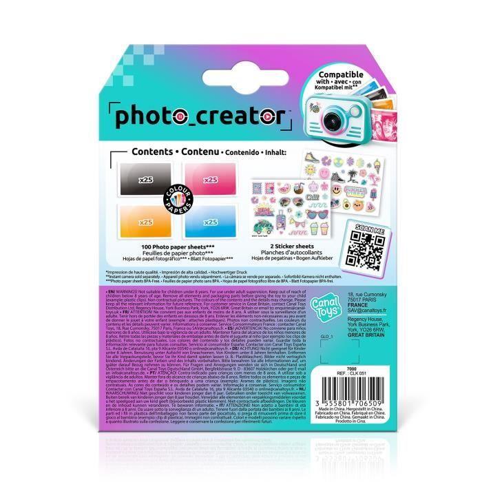 Canal Toys - Creator - Refill for Instant Camera with Photo Paper - CLK 051