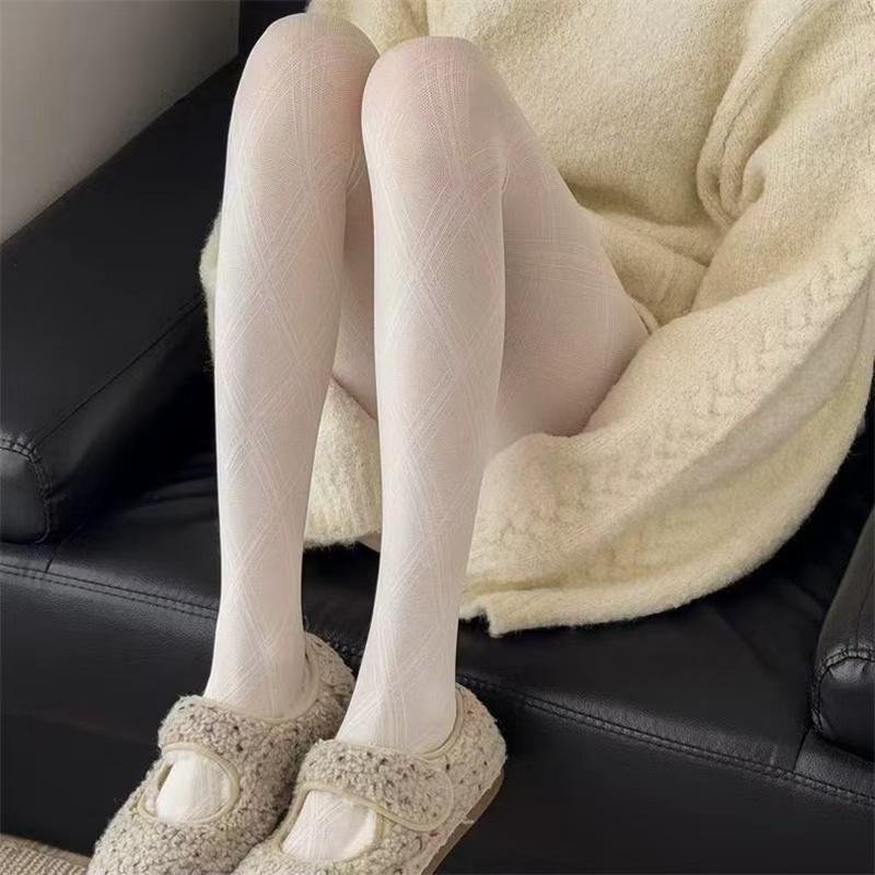 Women Pantyhose Sexy Black Diamond Grid Stockings Lingeries For Women Tights High NightClub Party Gift