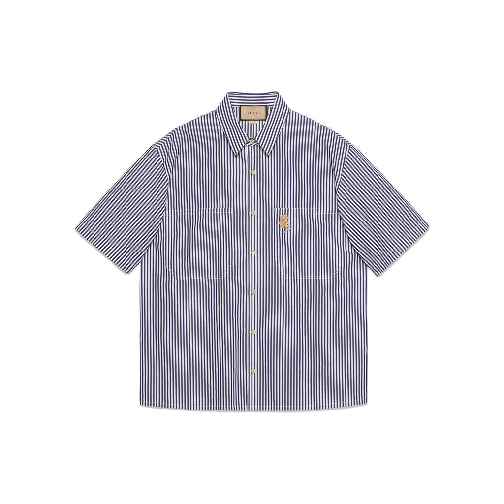 Gucci Shirts Men's Blue Pointed Collar Moderate Other 732522-ZANHE-9327