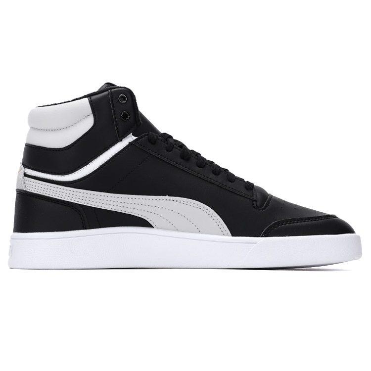 PUMA Shuffle Mid WTR Mid top Skateboard Shoes Unisex Black White 385551-02