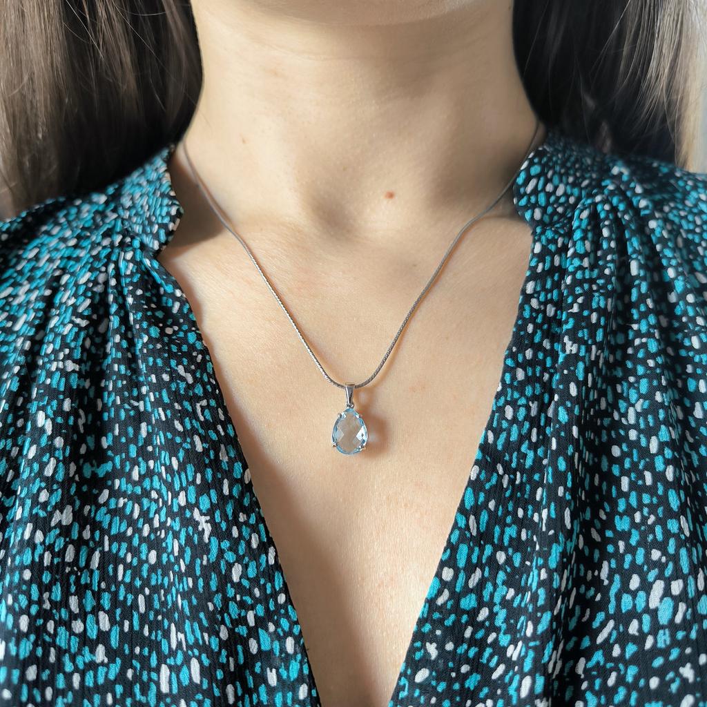 Серебряная подвеска с топазом 4.2ct (2207153)