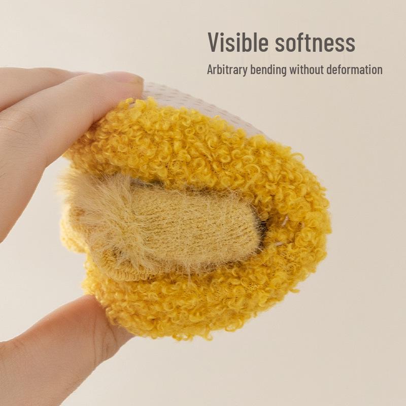 Thick Warm Non-slip Baby Walker Shoes: Soft Sole Socks for Ages 0-3, Unisex, Autumn/Winter