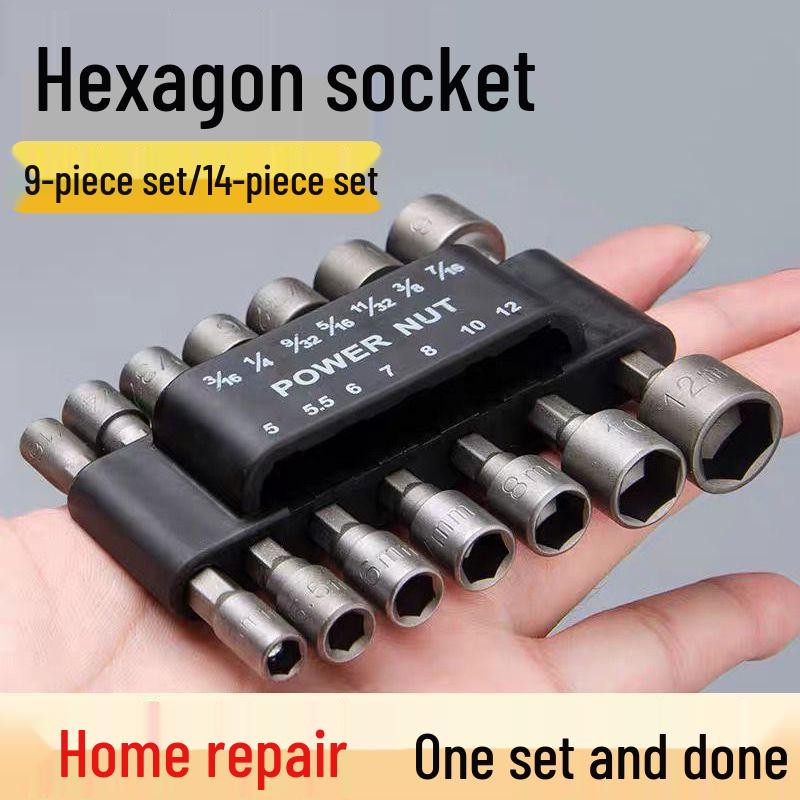 Deep Hex Socket Bit Set for Electric and Air Wrenches