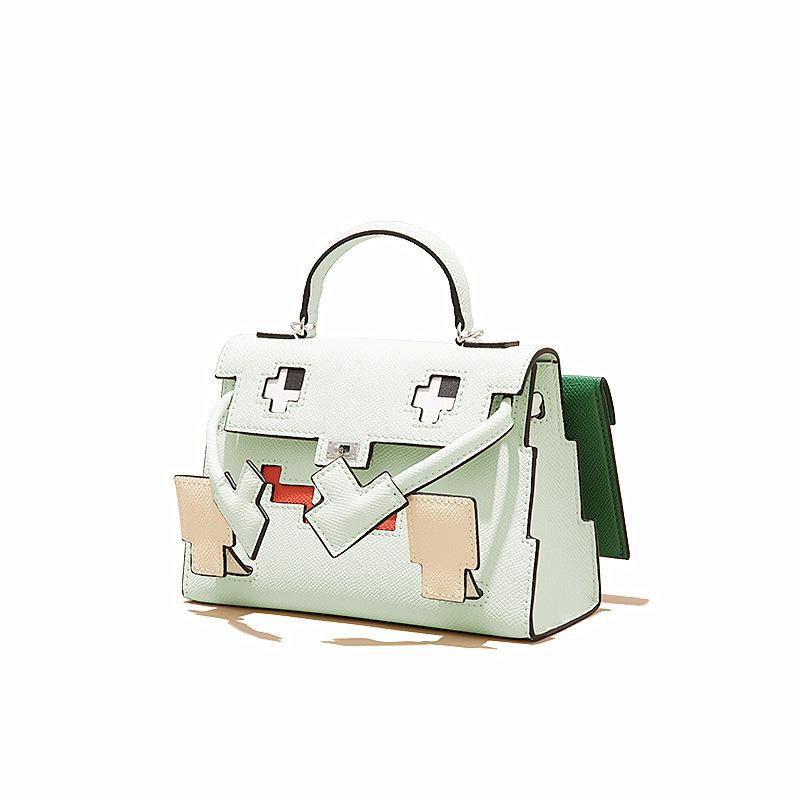 Little Red Book High-End Genuine Leather Mini Kelly Crossbody Handbag