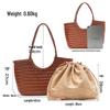 JOGUJOS Genuine Leather Retro Underarm Tote Bag for Women