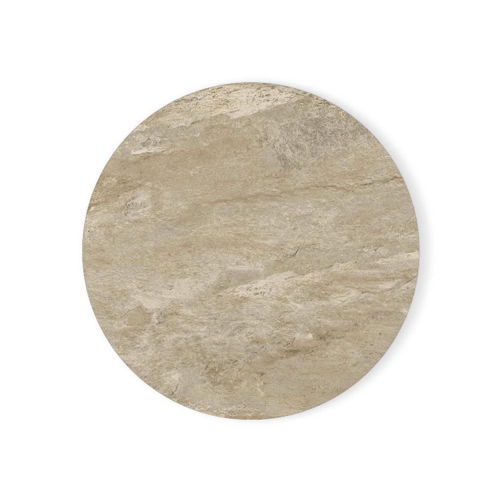 Round Absorbent Ceramic Stone Coasters Set with Cork Base Marble Coasters for Table Housewarming Gift for Home Decoration