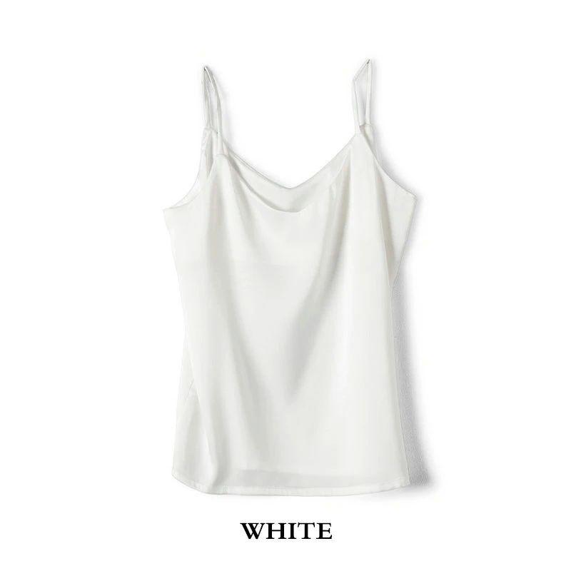 Smooth Suspender Solid Color Base Shirt Glossy Sling Pure Color Base Shirt