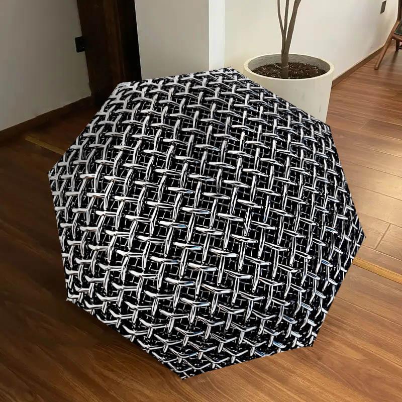

1pc Circle Pattern Auto Umbrella Durable Iron Frame & Plastic Handle, Gift for Men & Women, Sturdy Construction y250905185