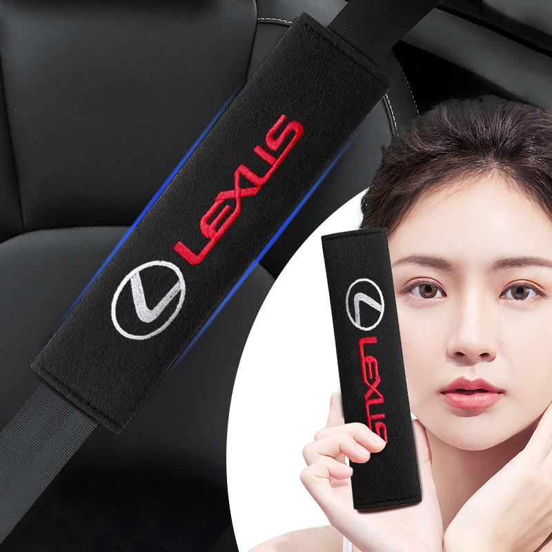 2Pcs Car Seat Belt Shoulder Pad Protective Cover Car Accessories For Lexus ES RX NX LS UX LM LX GX LC RZ IS CT GS RC HS LBX