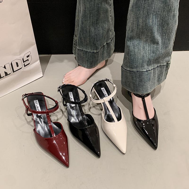 Fashion New Style Popular Summer Women's Gladiator Low Heels Women Sandals Fashion Pointed Toe Dress Street Style Pumps Zapatos De Mujer