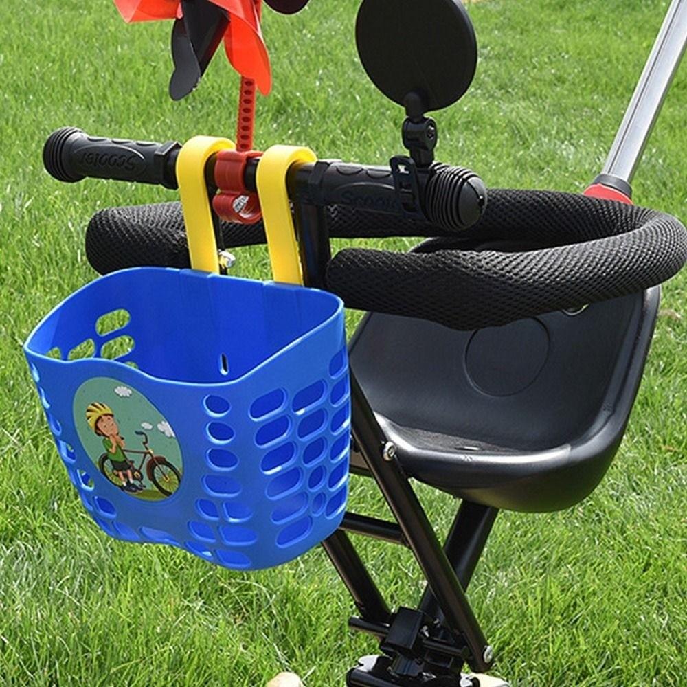 Cartoon Patten Children Kids Basket Plastic Student Front Basket Bike Carrier Bag Bike Accessories