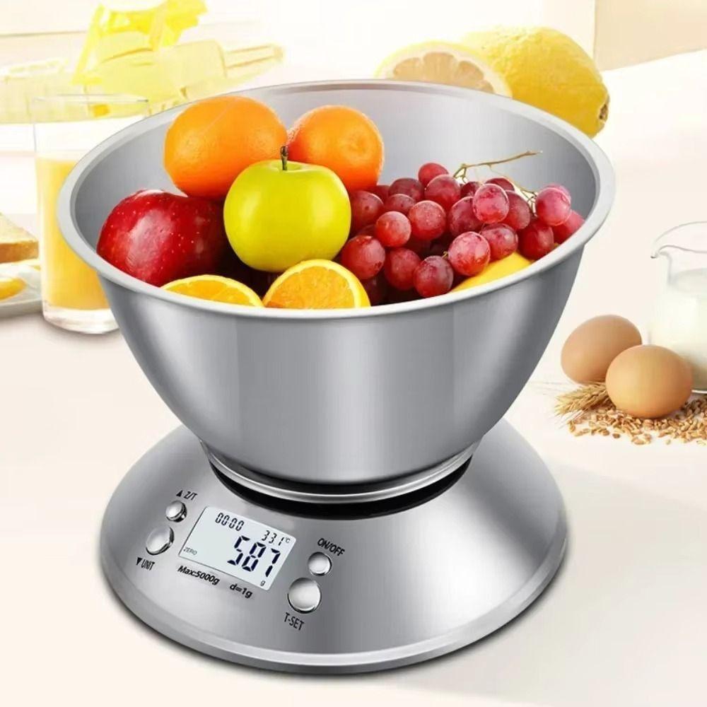 Automatic shutdown Stainless Steel Kitchen Scale Temperature display Baking Scale Dessert Shop