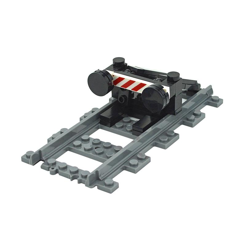 City Train Buffer Strar Stop Parts Train Station Building Blocks MOC Technical Creative Bridge Leduo Assembles Particles Toys