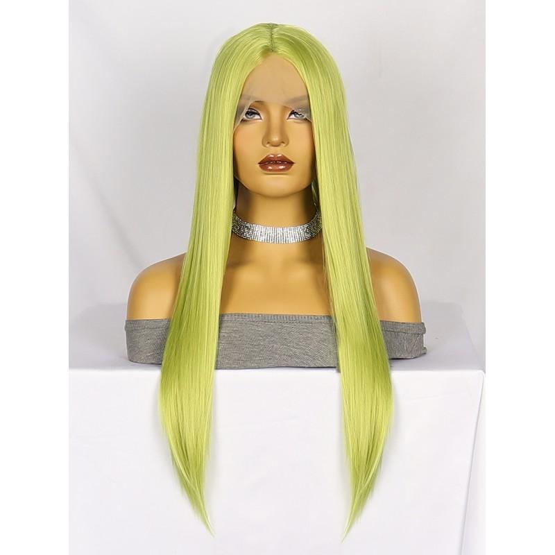 Lace Wig Hand-Tied Front Long Straight Synthetic Women