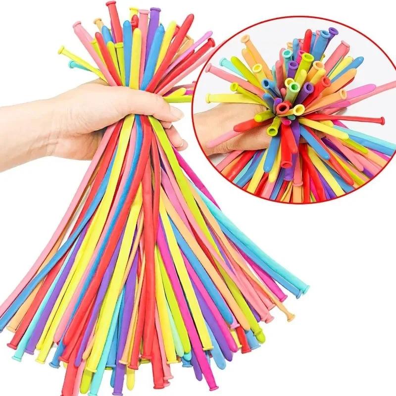 New 100Pcs/set Candy Colored Long Balloons Scene Decoration Party Supplies Handmade Balloon Bouquets Long Balloon Accessories