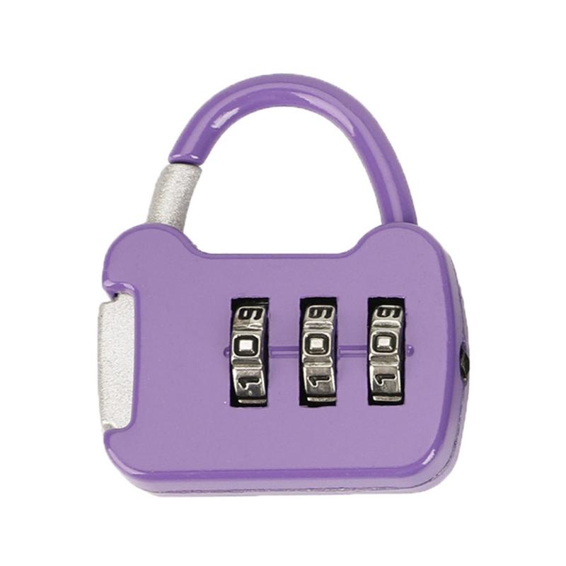 3 Digit Code Combination Padlock Small Travel Luggage for Case Lock Keyless Shackle Lock for Backpack Gym School Locker