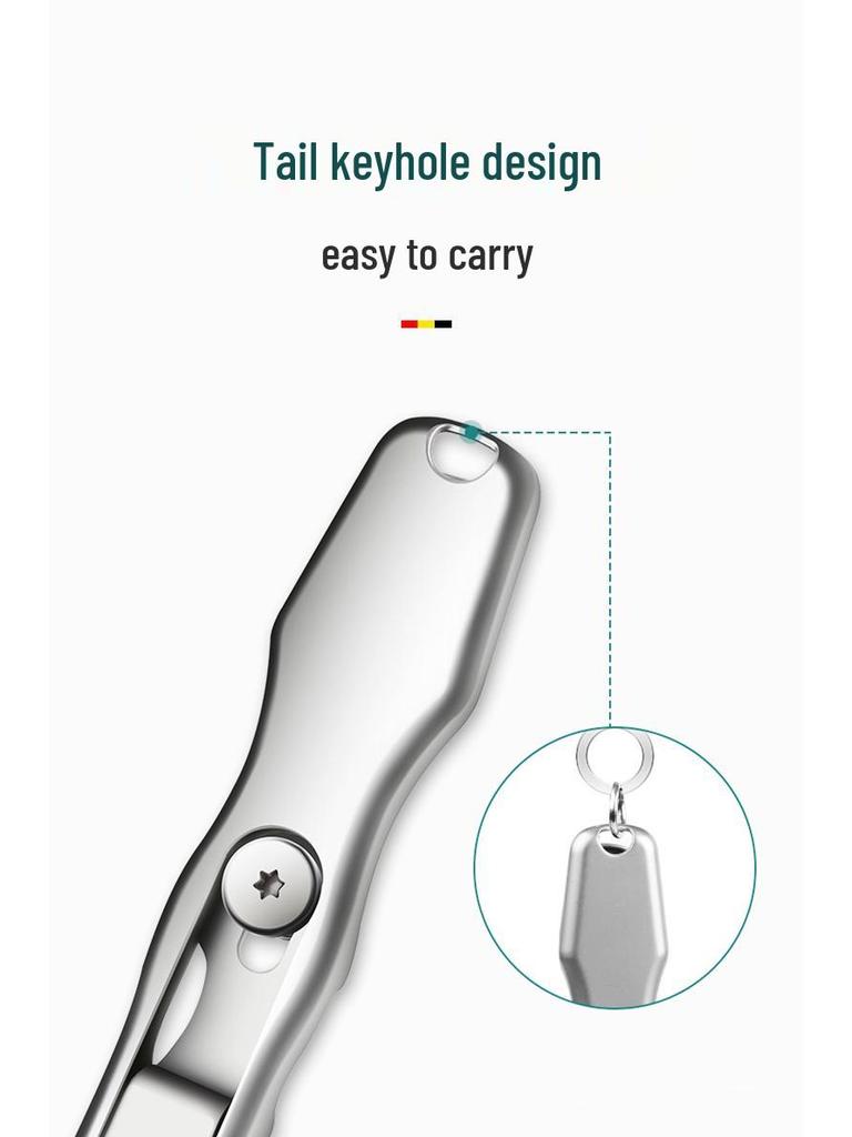 Anti-Splash Self-Locking Nail Clippers for Thick Toenails, Large Opening, 3CR13 Steel