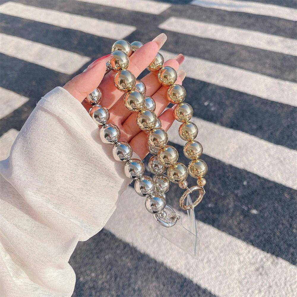 Luksuriøs Elektroplettert Perlekjede til Telefon Kvinner Mote Telefon Lanyard Telefonstropp Vesketilbehør