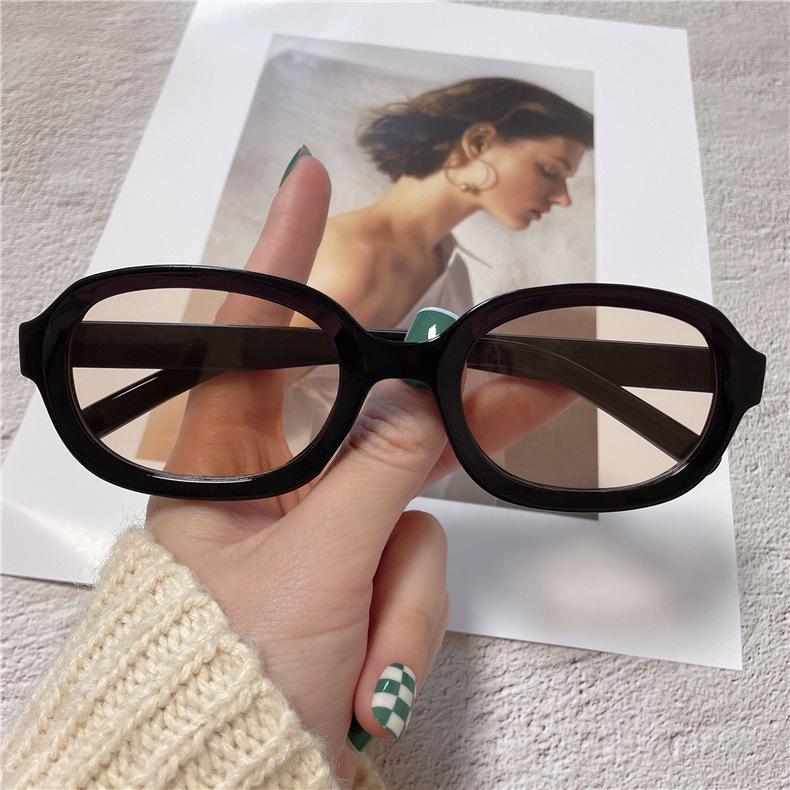 European & American Style Women's Sunglasses, Men's Korean Style Personality Oval Frame Eyewear