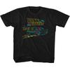 Back To the Future Neon Future Black Youth T-Shirt