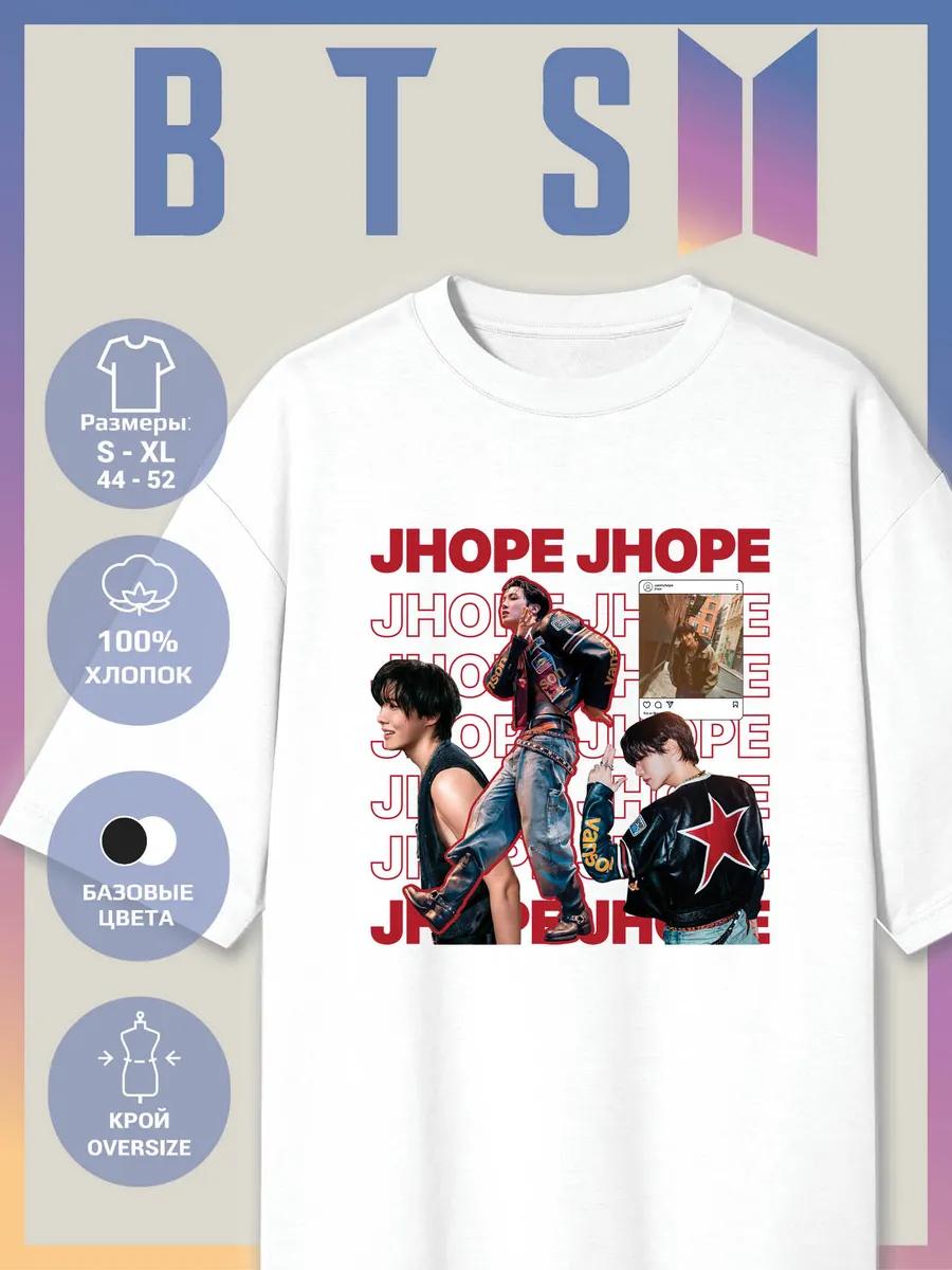 

Свободная футболка с принтом BTS - J-Hope 4XL