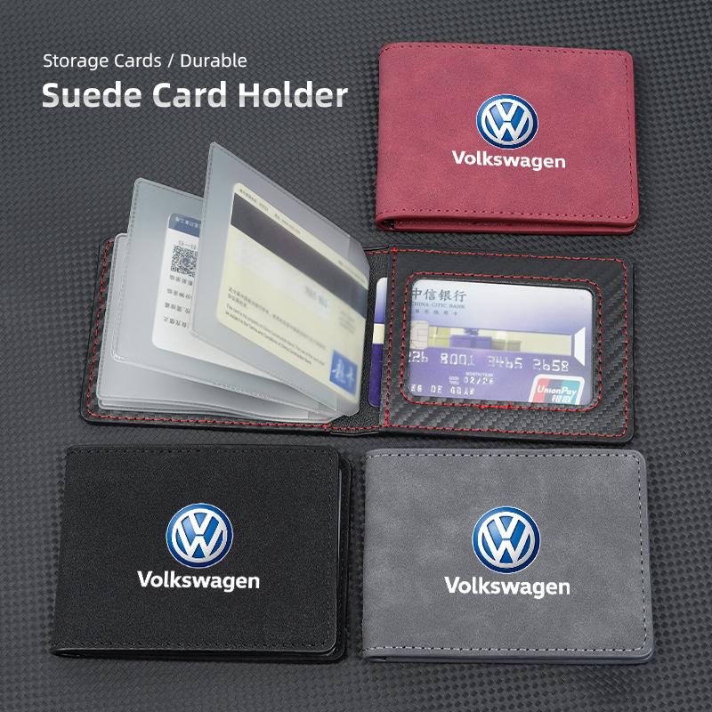Car Styling Driver License Bag Wallet ID Card Storage For Volkswagen VW GTI Golf Amarok T5 Phaeton Teramont ID3 Tiguan T-Cross Oz5