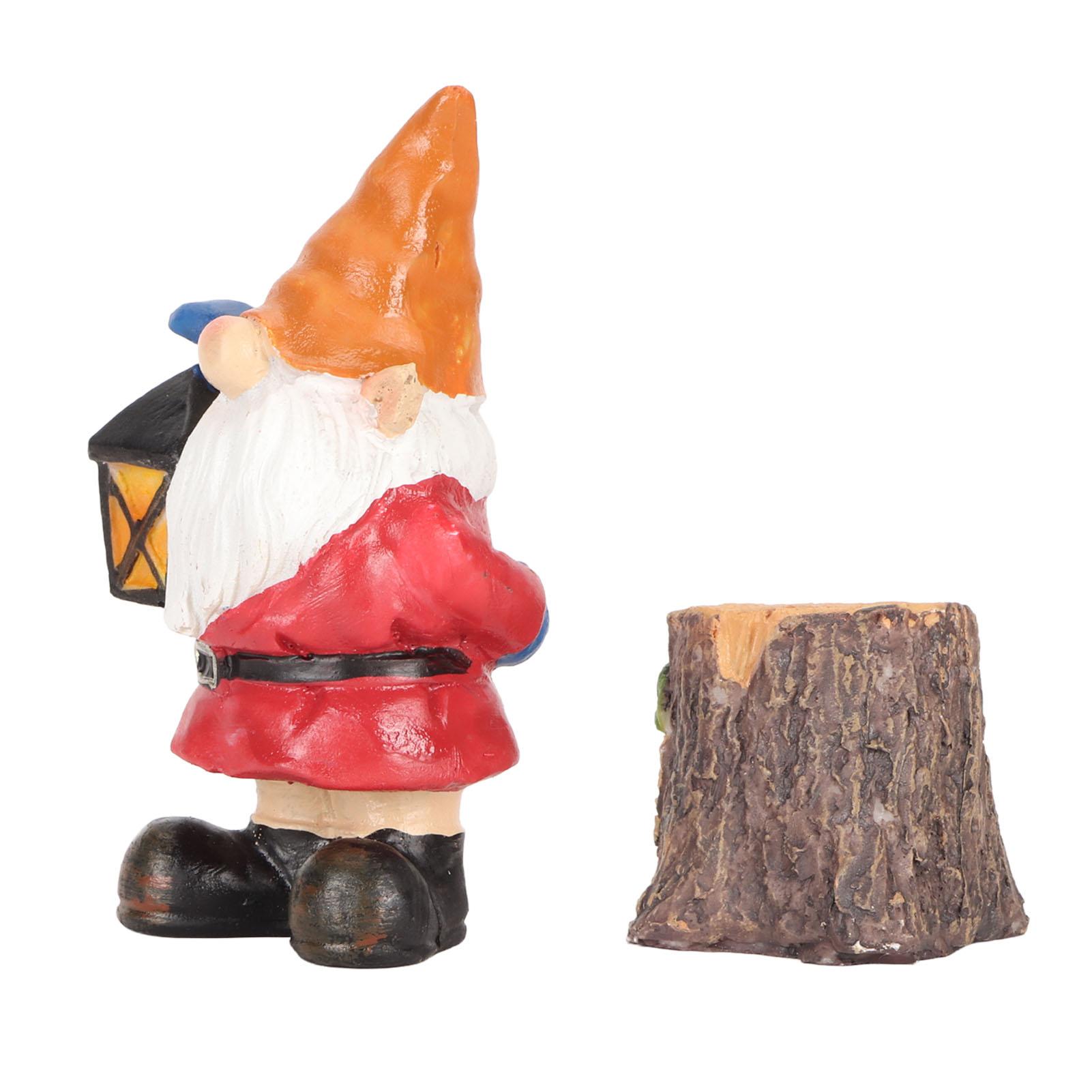 

Набор миниатюрных статуэток гномов из синтетической смолы, садовые статуэтки, аксессуары, водонепроницаемые, солнцезащитные гномы