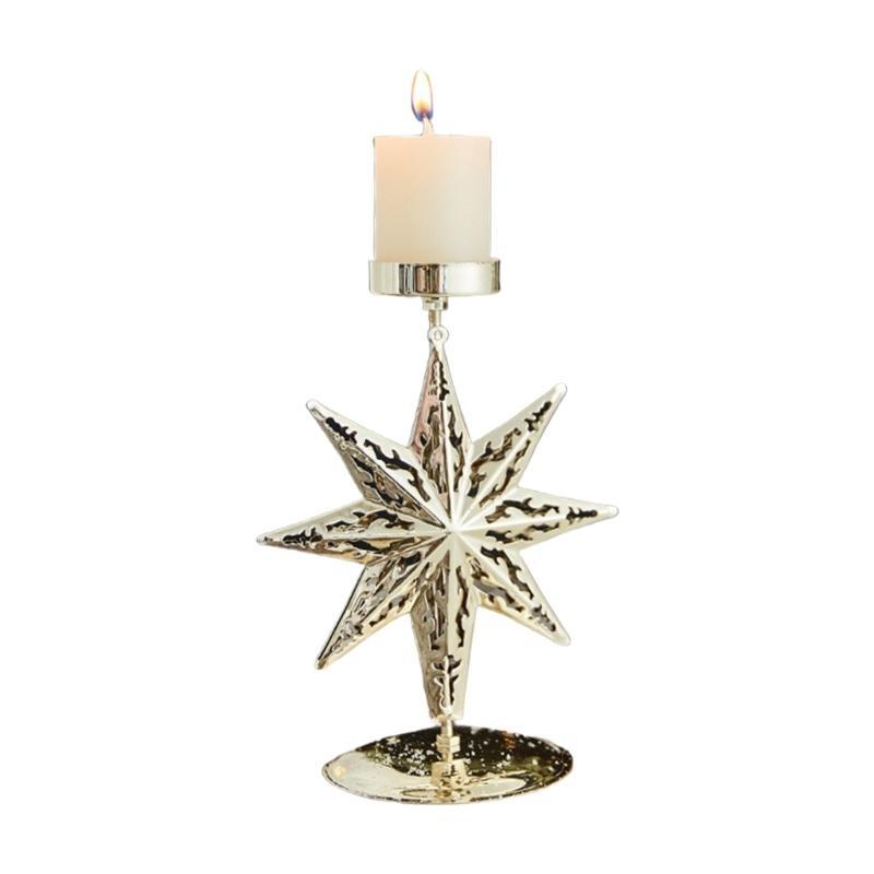 Christmas Holders Christmas Iron Art Candlestick Table Ornament Home Xmases Party Decors Decorative Stand