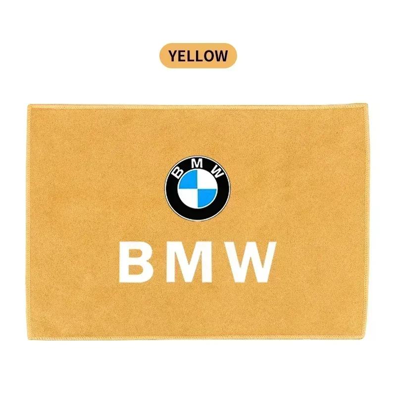 2025 Auto Für BMW Mikrofaser Reinigungs Wildleder Auto Logo Handtuch Trockentuch Lappen Für BMW 1 3 5 Serie X1 X4 X5 X7 G20 G38 F20 F39 F48