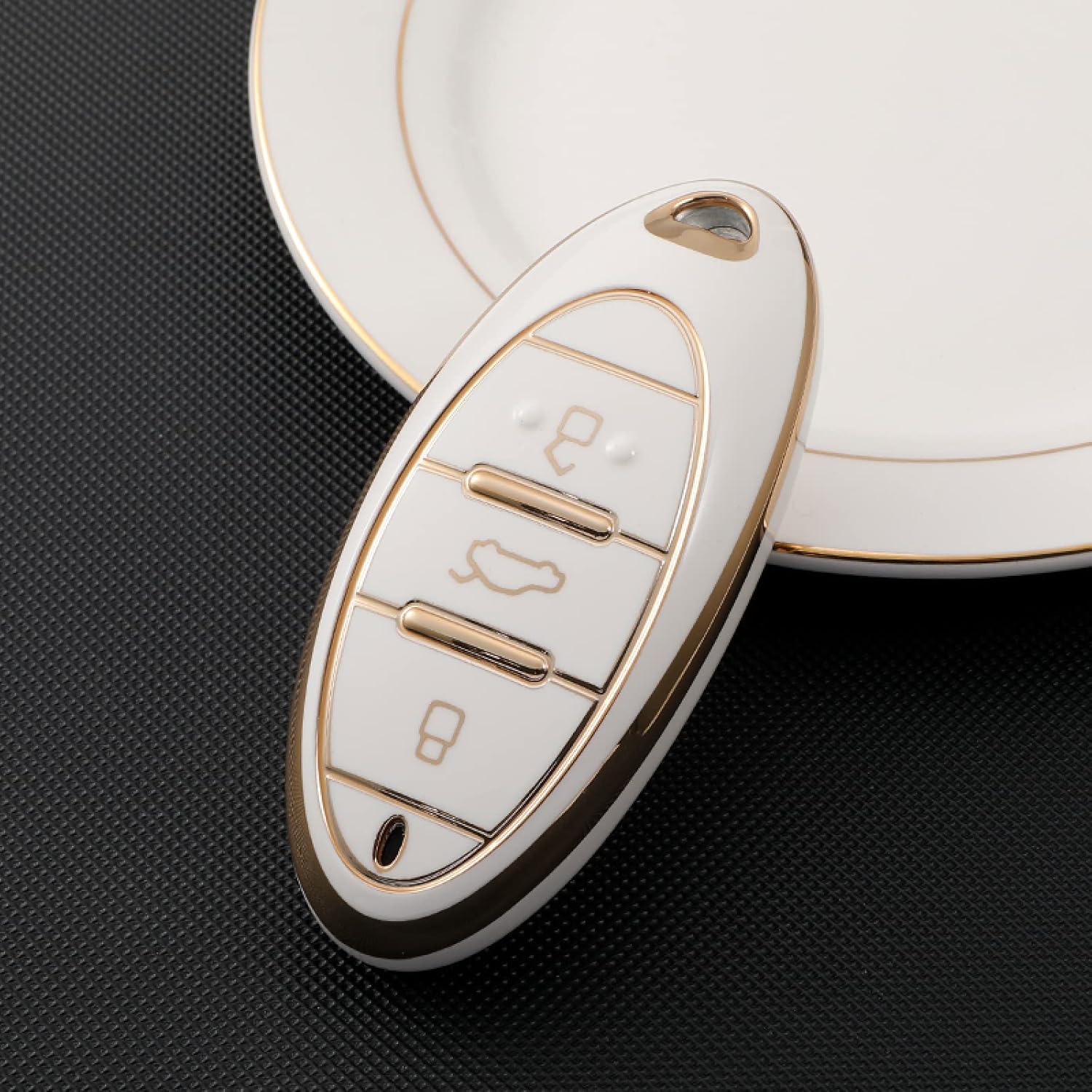 

TPU Phnom Penh Car Key Cover Case Shell, for FAW Bestune Pentium T77 T33 T99 Key Protector Shell Auto Accessories білий