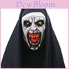 Terrifying Nun Horror Mask Cosplay Valak Scary Latex Full Face With Headscarf