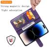 For iPhone 15 Pro Case 2 In 1 Detachable Magnetic Leather Wallet Mobile Cover with Strap