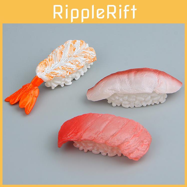 Shrimp Sweet Simulated Salmon Sushi Magnetic Refrigerator Decoration Accessory