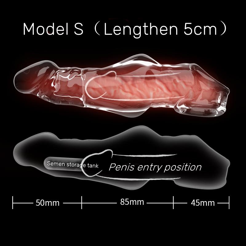 Große Penis Abdeckung Extender Männliche Schwanz Vergrößerung Sexy Dick Wiederverwendbare Sexualität Silikon Kondom Lustige Erwachsene Erotische Spielzeug für Männer 18