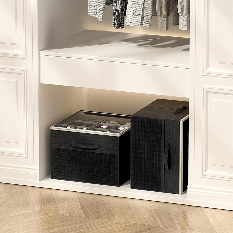 1 buc Cutie de Depozitare Combinație Depozitare Ordine Haine Compartimente Garderobă Multifuncțională Pânză Oxford Rezistent la Praf Cutie Pantofi