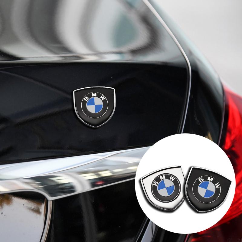 umbrx8 1/2PCS Car Shield Body Trunk Stickers 3D Metal Emblem Decal Auto Accessories For BMW Performance F20 F10 F30 F40 E92 E91 G20 G30